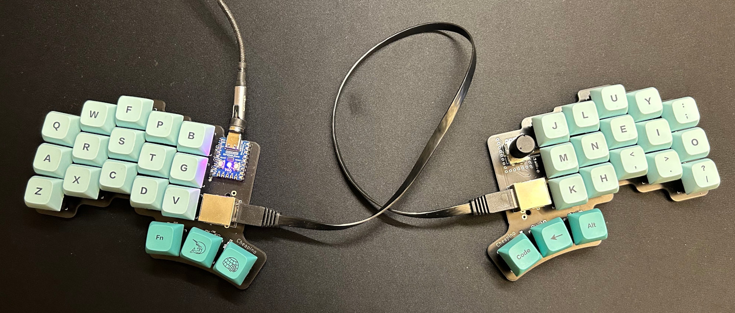 Ceapino Cheapino with Iceberg keycaps